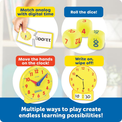 Learning Resources - Time Activity Set Teaching Clock for Kids