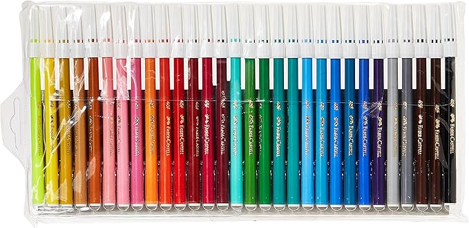 Faber Castell Fibre Tip Color Pen (30 Pcs)