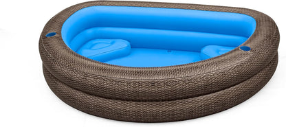 Bestway Tru Print Wicker Family Pool (7'7" x 70" x 21"/2.31m x 1.78m x 53cm)