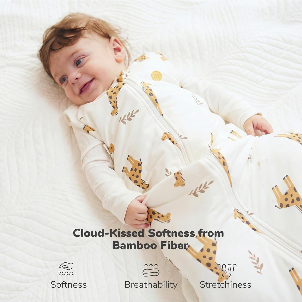 Momcozy Sleep Sack (Giraffe World, Medium, 6-12 Months)