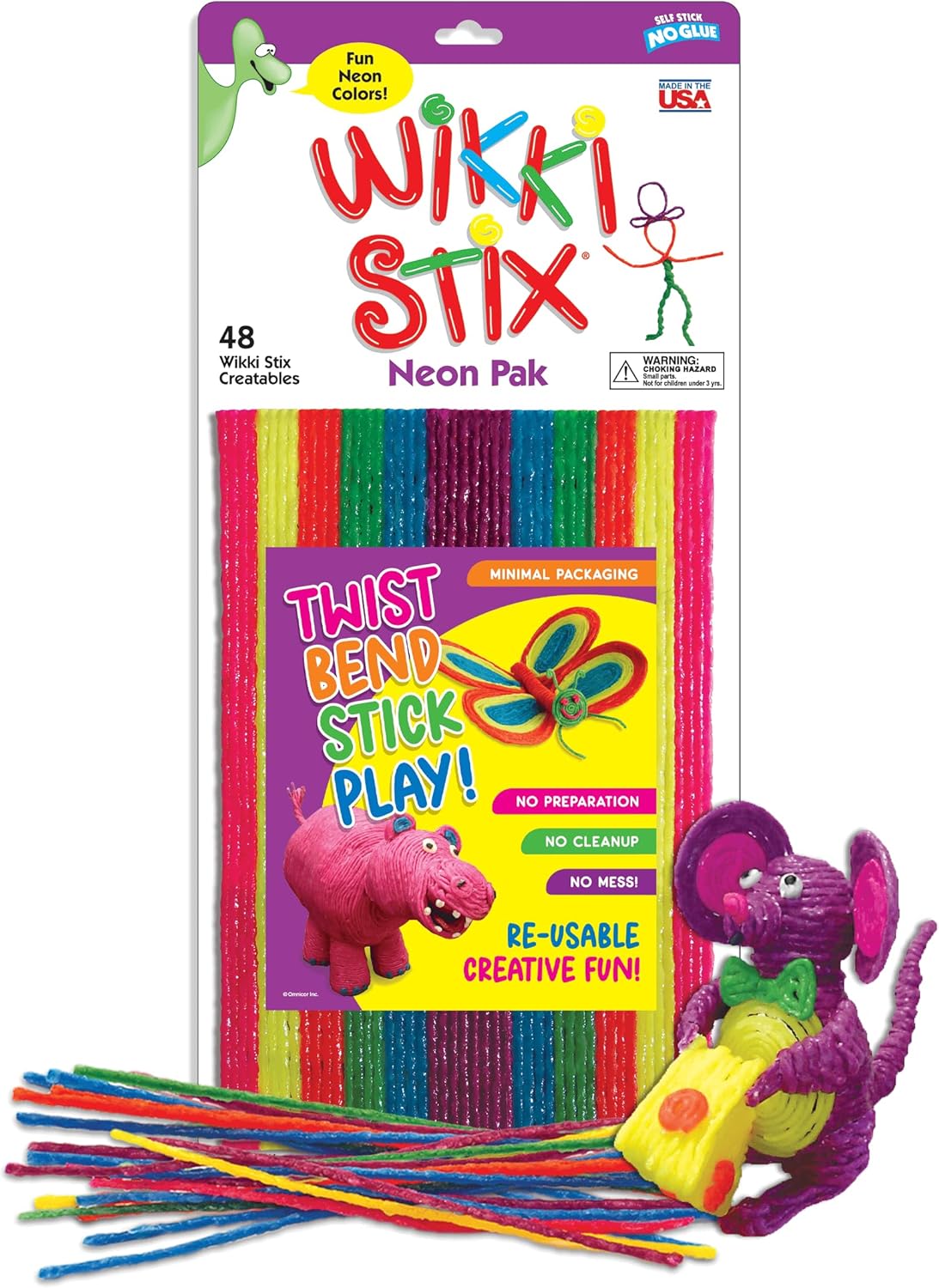 Wikki Stix Neon Pak, 48 pcs