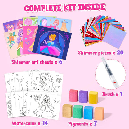 JoyCat Paint with Water Coloring Book & Shimmer Art – Magical Pony