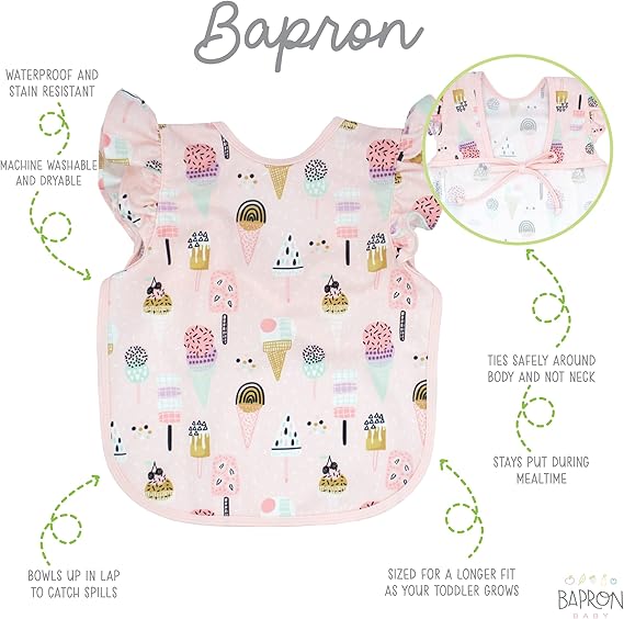 مريلة بابرون للأطفال الدارجين من BapronBaby، 6m+