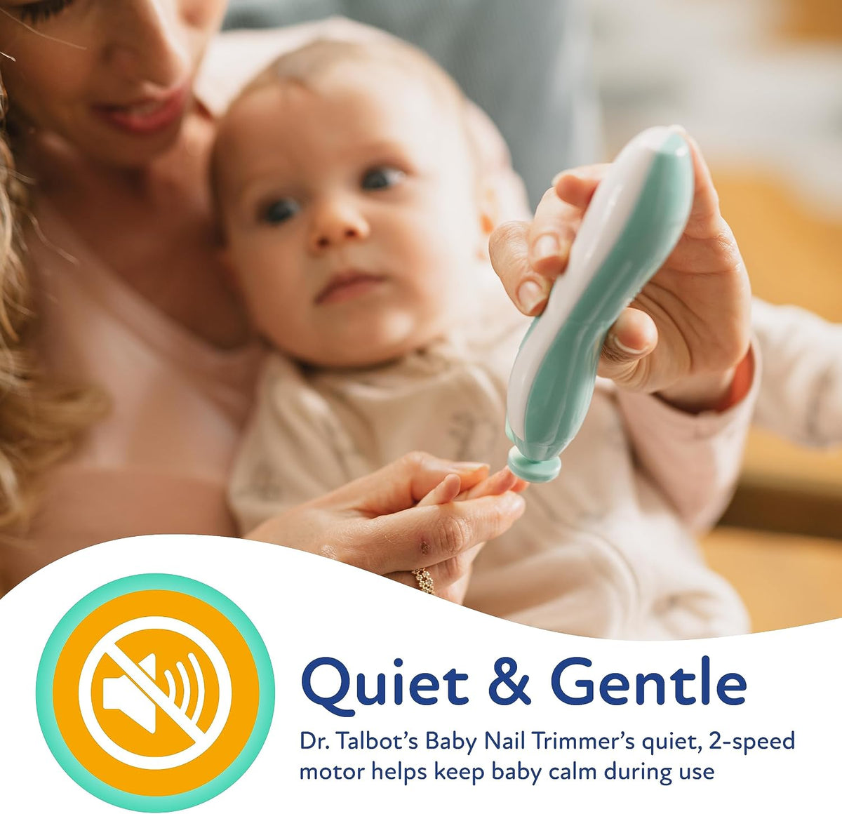 Dr. Talbot's Baby Nail Buffer Electric File with Hygienic Case & LED