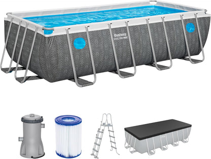 Bestway Steel Pro Max Splashview Rectangular Pool Set (16' x 8' x 48"/4.88m x 2.44m x 1.22m)