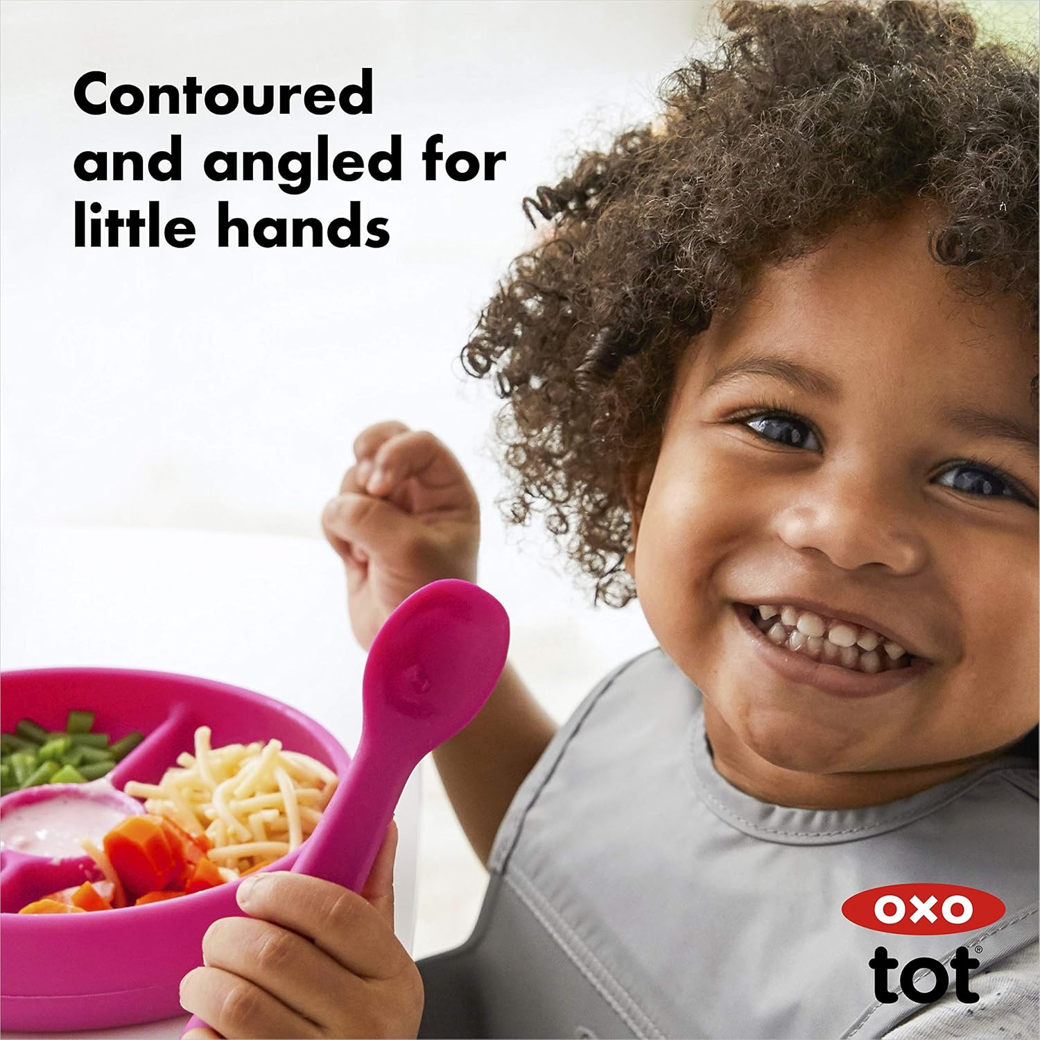 OXO Tot Silicone Spoon Set, 2pcs