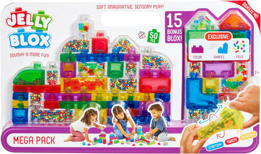 Jelly Blox - Mega Pack 50-Piece Soft Building Blocks Set
