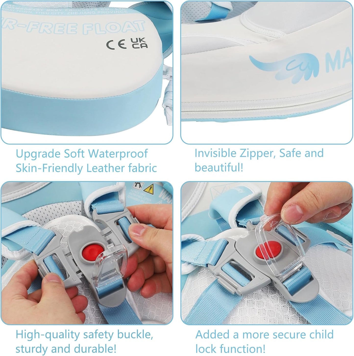 Mambobaby Float Angel Blue With Canopy