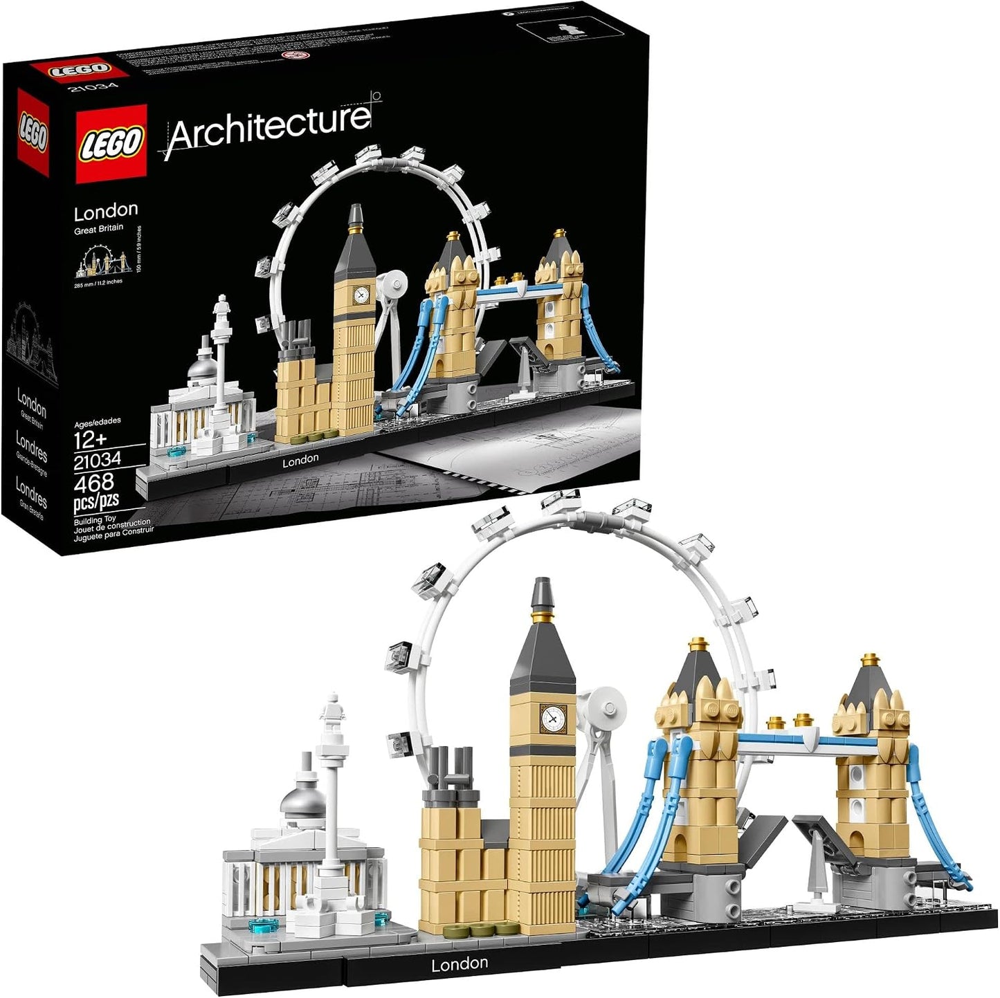 LEGO Architecture Skyline Model Building Set Model Kit– 468 Pcs