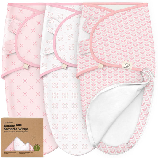 Keababies Soothe Zippy Swaddle Wrap (Blossom) - Pack of 3