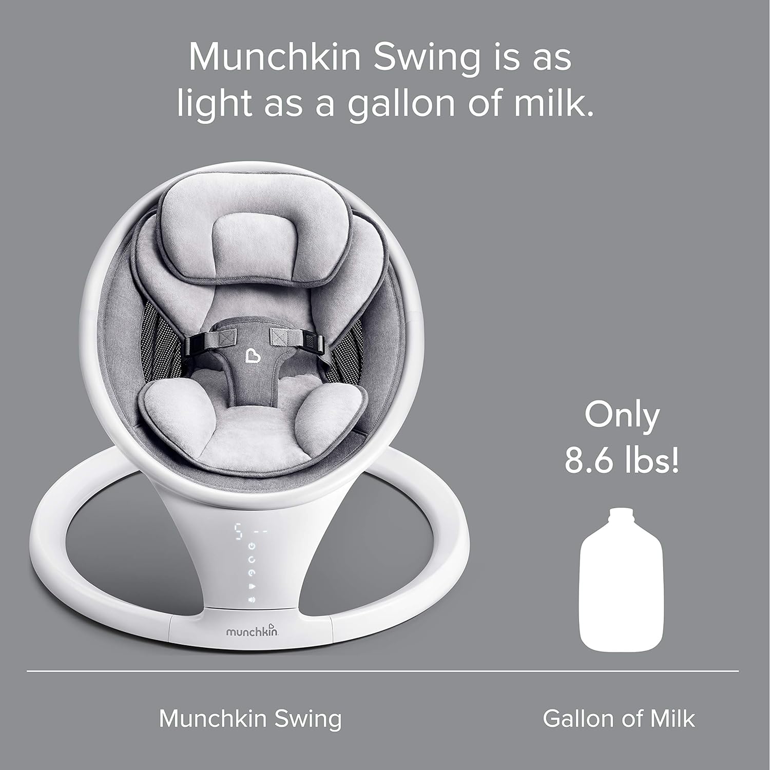 Munchkin Bluetooth Enabled Lightweight Infant Swing