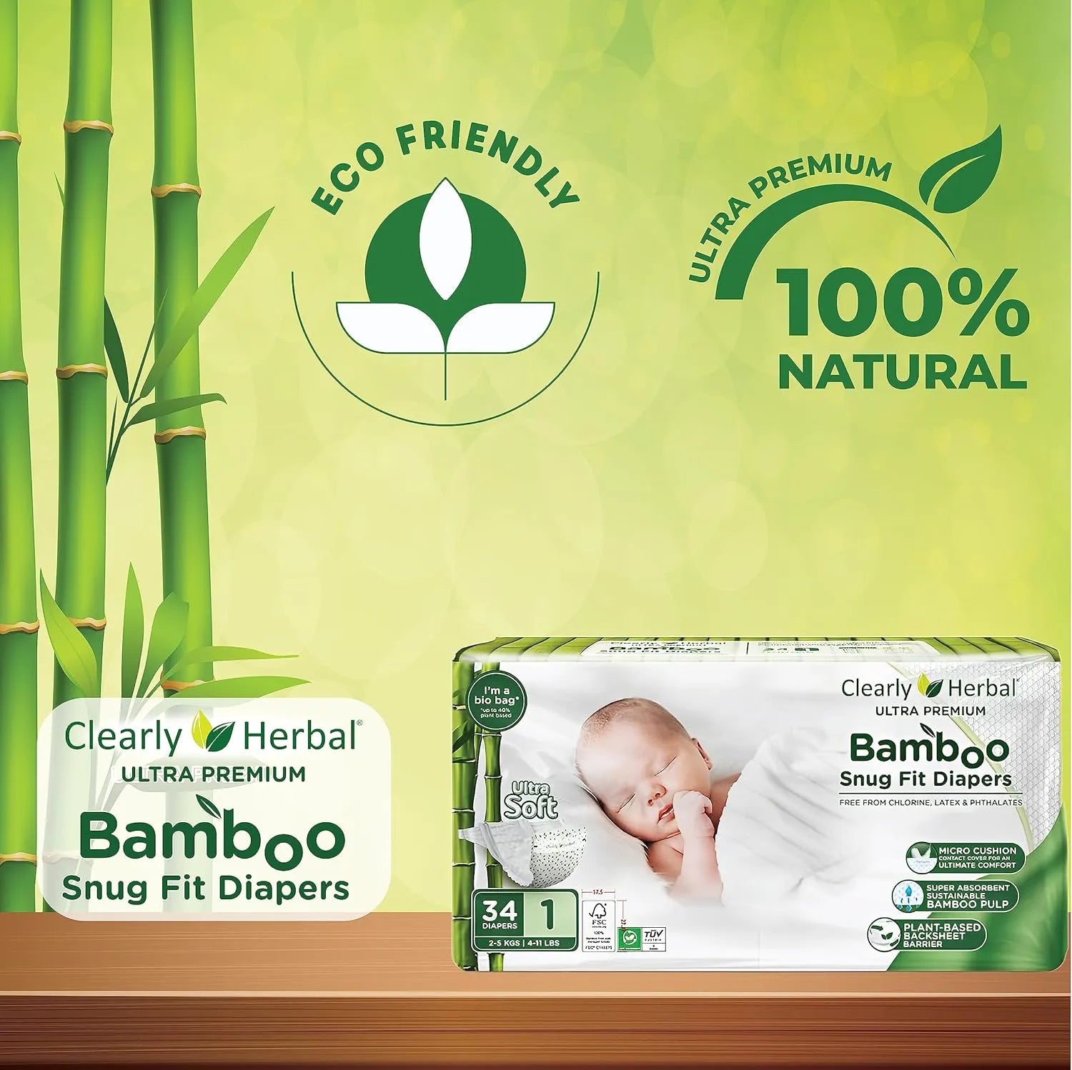 Clearly Herbal Organic Bamboo Diapers