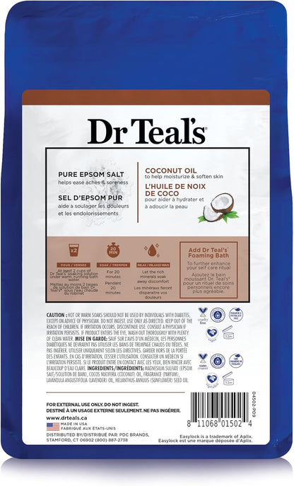 Dr. Teal's Salt Soak with Pure Epsom Salt, Nourish & Protect with Coconut Oil (36kg) 