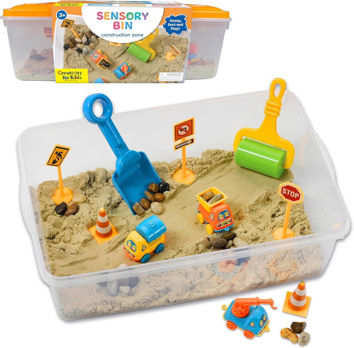 Creativity for Kids Sensory Bin – Construction Zone Playset