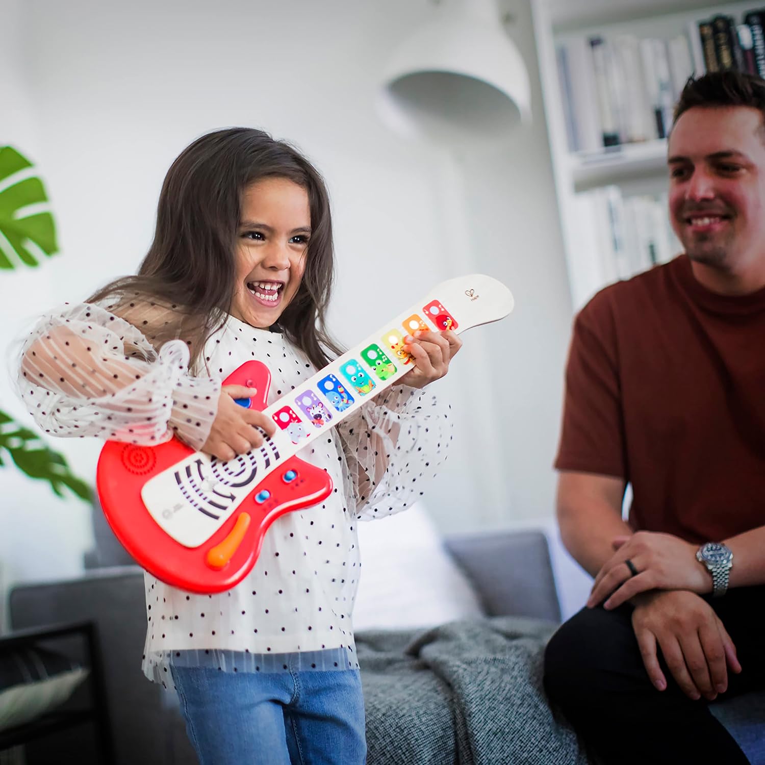 Baby Einstein Together in Tune Guitar Safe Wireless Wooden Musical Toddler Toy