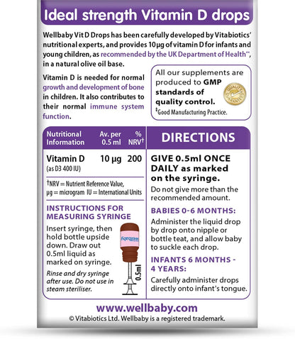 Vitabiotics Wellbaby Vitamin D Drops (30ml)