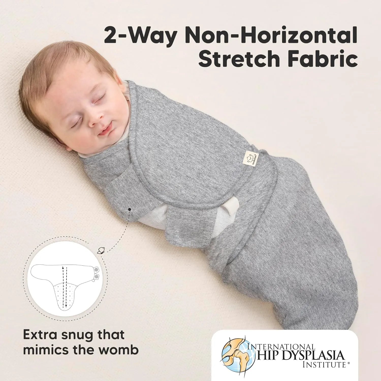 Keababies 3-Pack Organic Baby Swaddle Sleep Sacks (Cloud)