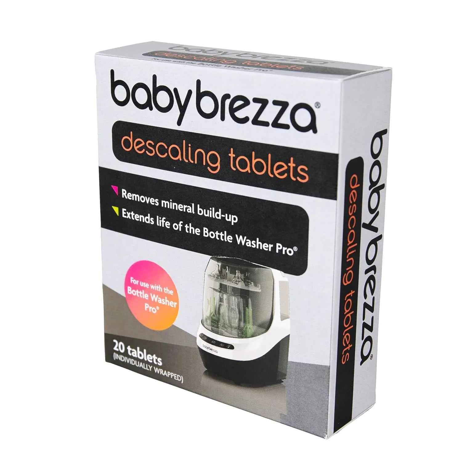 Baby Brezza Descaling Tablets for Baby Brezza Bottle Washer Pro, 20 Tablets