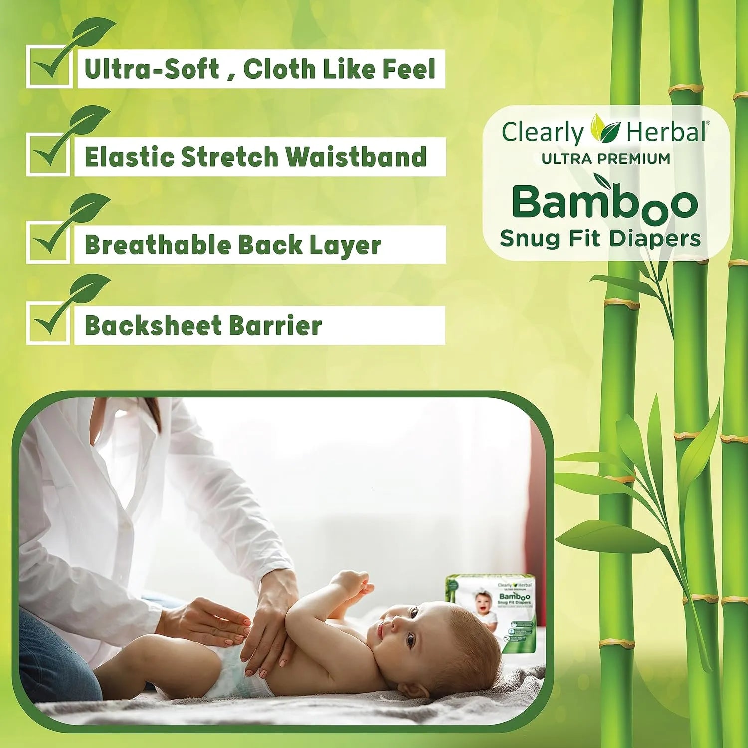 Clearly Herbal Organic Bamboo Diapers