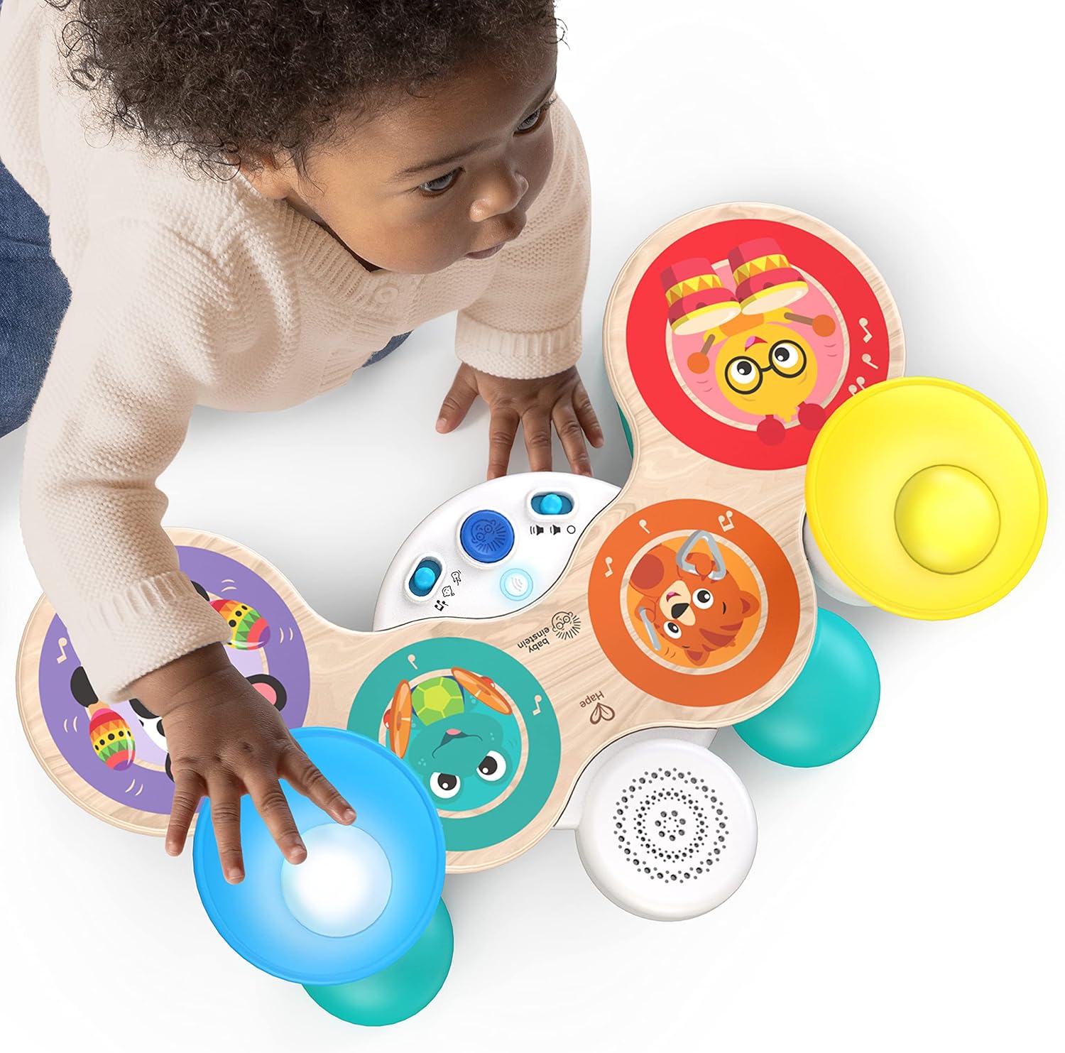 Baby Einstein, Together in Tune Drums Safe Wireless Wooden Musical Toddler Toy