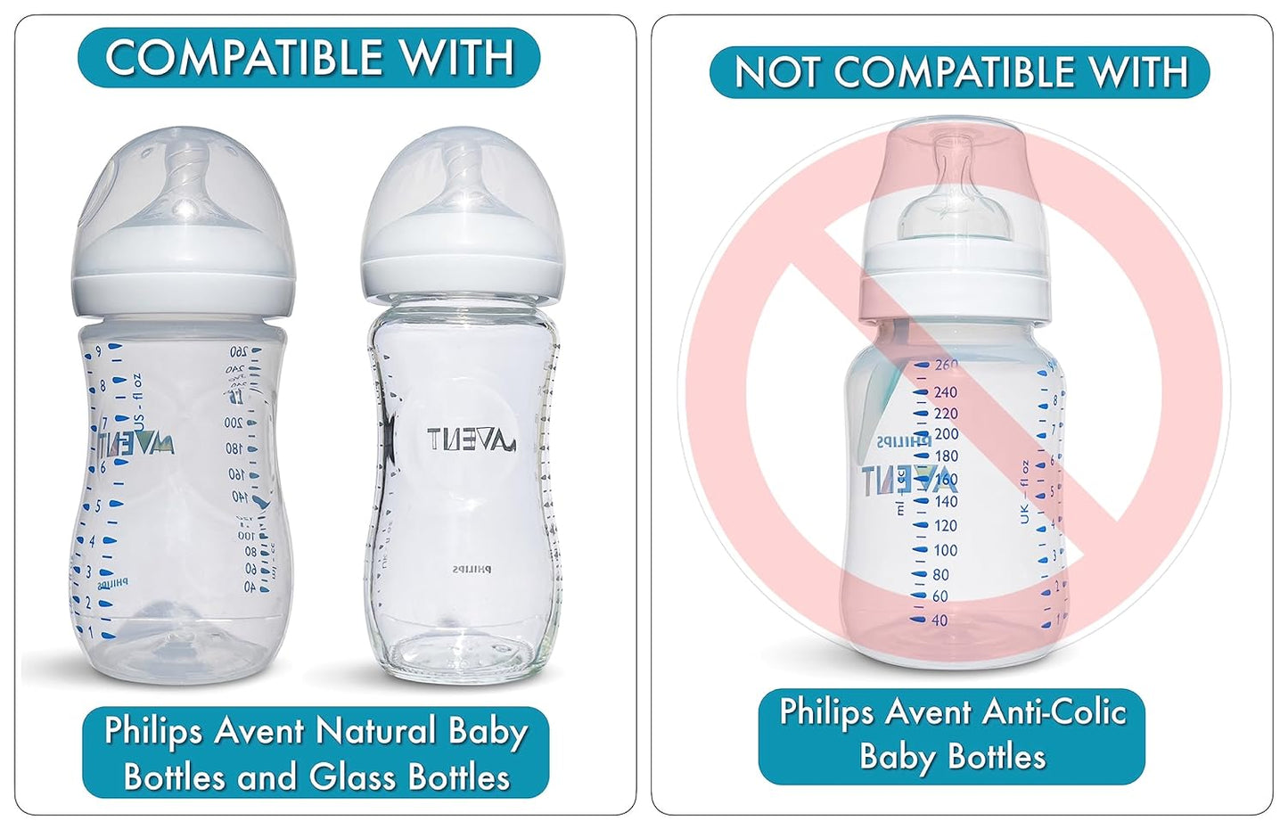 BelBeyo Straw Cup Conversion Kit for Philips Avent Natural Baby Bottles.