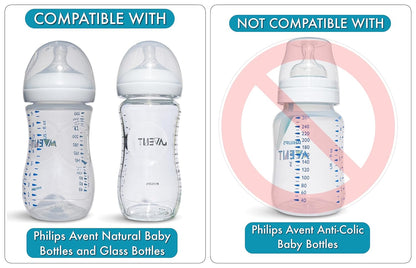 BelBeyo Straw Cup Conversion Kit for Philips Avent Natural Baby Bottles.