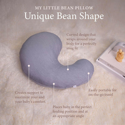 Pharmedoc My Little Bean Nursing Pillow - Dark Grey Cooling Fabric.