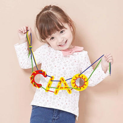 Quercetti Play Montessori Lacing ABC+123