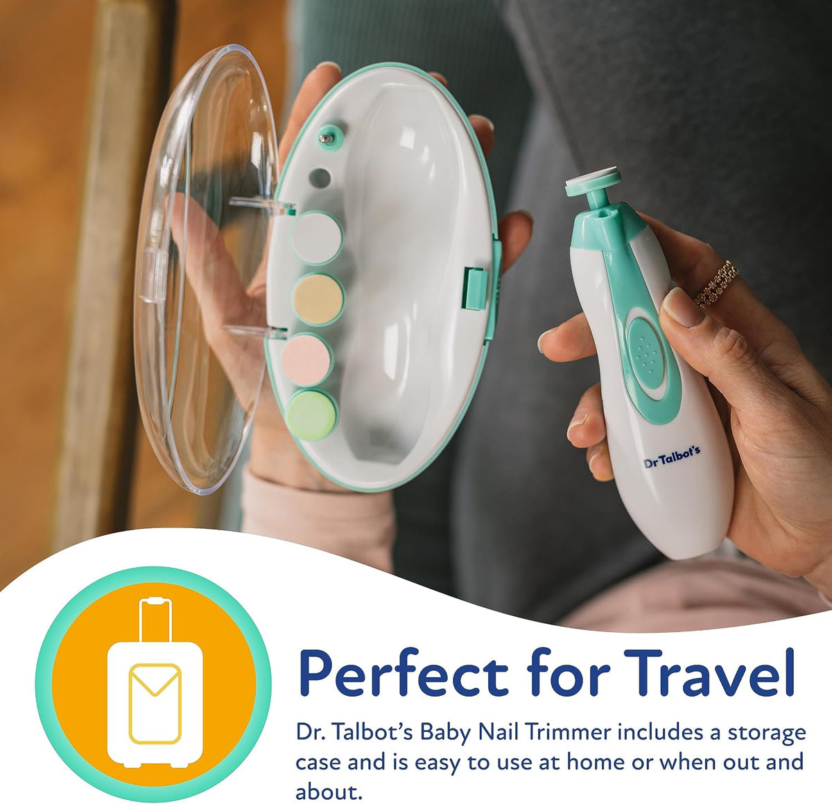 Dr. Talbot's Baby Nail Buffer Electric File with Hygienic Case & LED