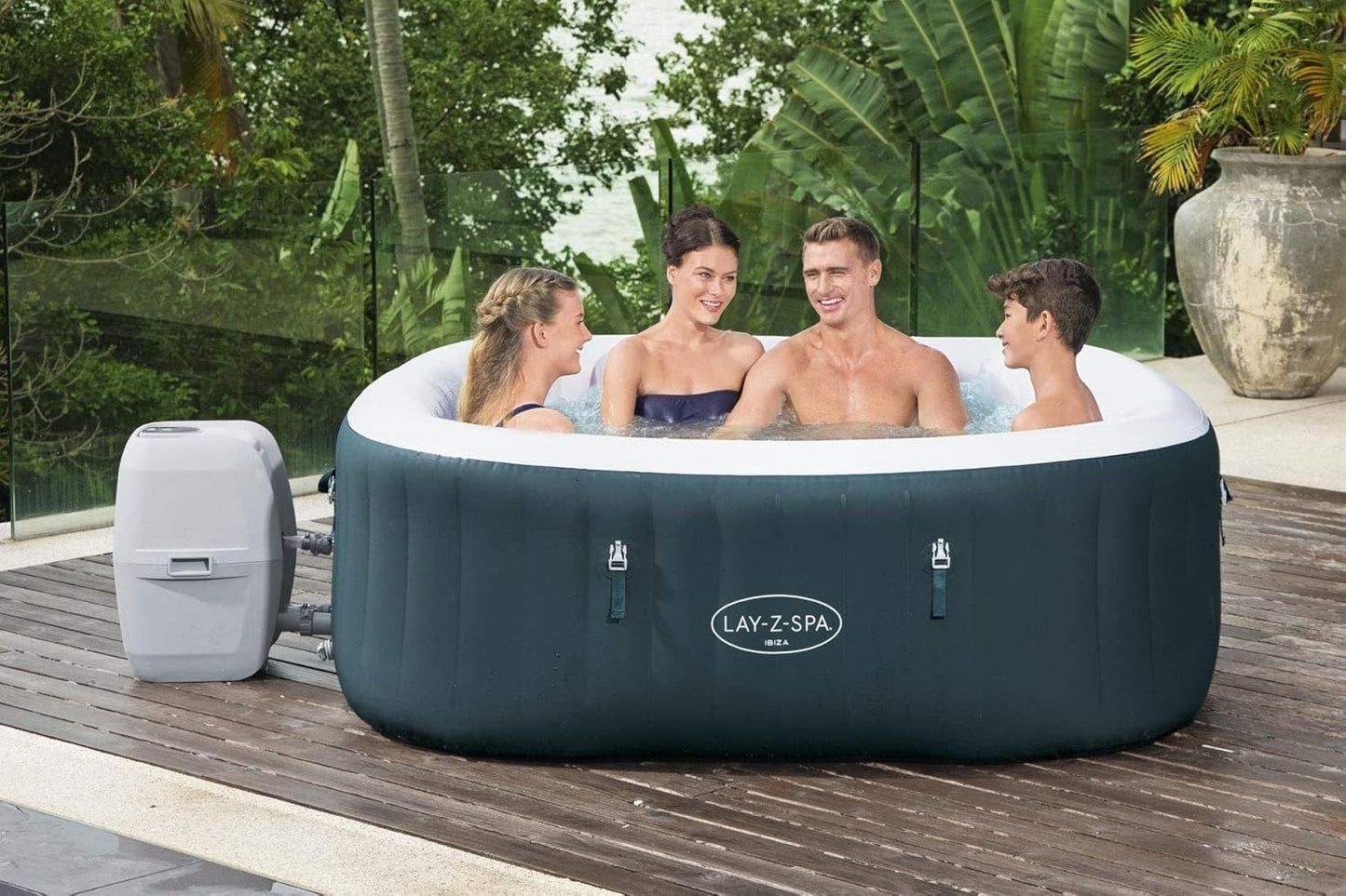 Bestway Lay-Z Spa Ibiza Air Jet (71"x71"x26"/1.80mx1.80mx66 Cm)