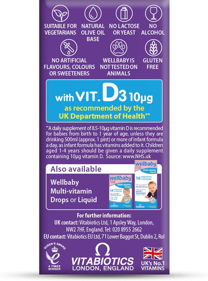 Vitabiotics Wellbaby Vitamin D Drops (30ml)
