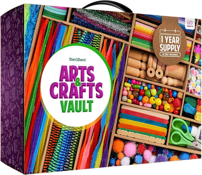 Dan&Darci Arts and Crafts Vault – 1000+ Piece Craft Supply Kit