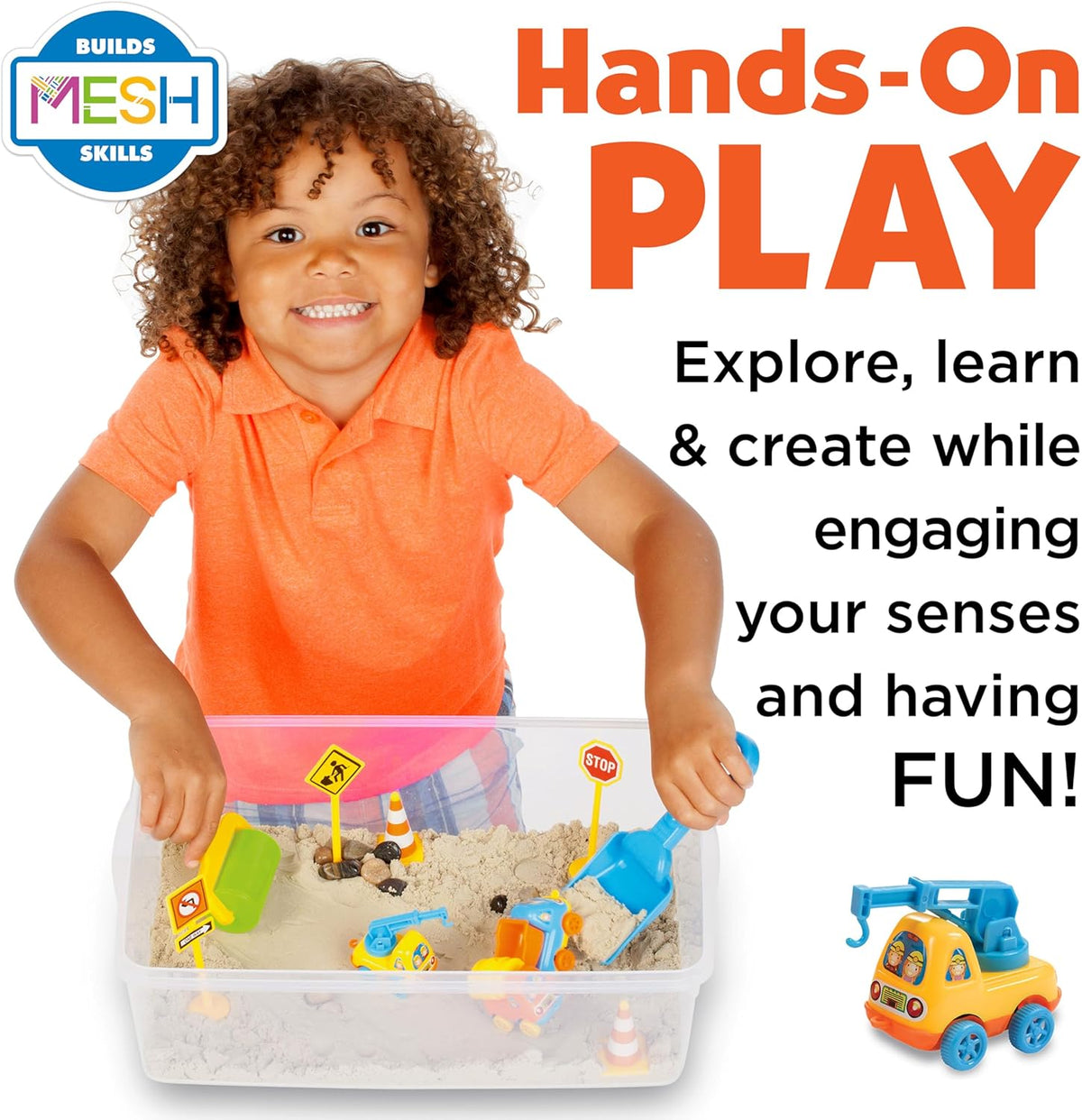 Creativity for Kids Sensory Bin – Construction Zone Playset