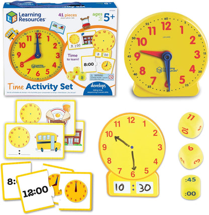 Learning Resources - Time Activity Set Teaching Clock for Kids
