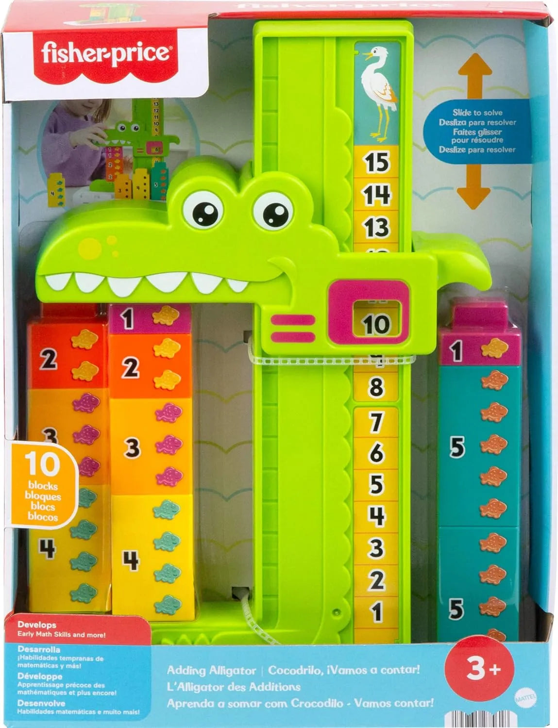 Fisher Price Preschool Learning Toy Adding Alligator