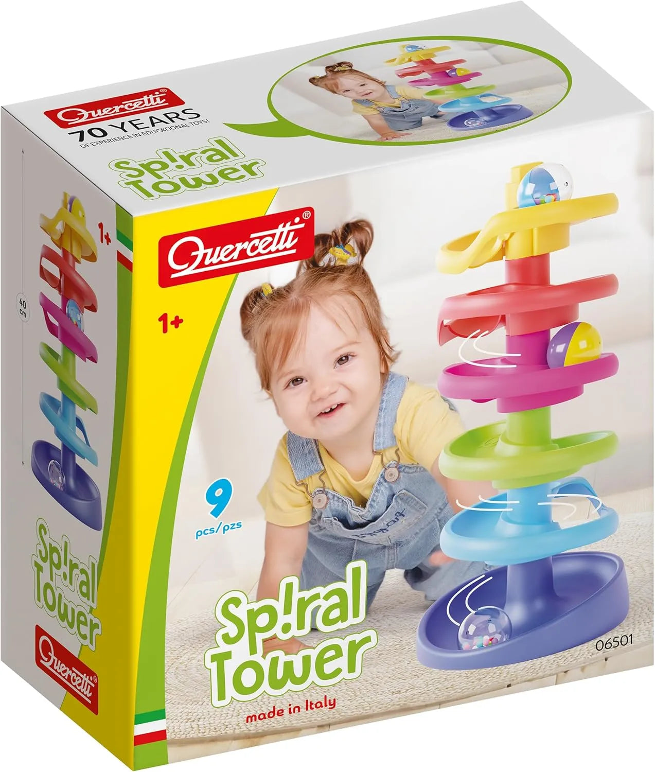 Quercetti Spiral Tower Marble Run Toy