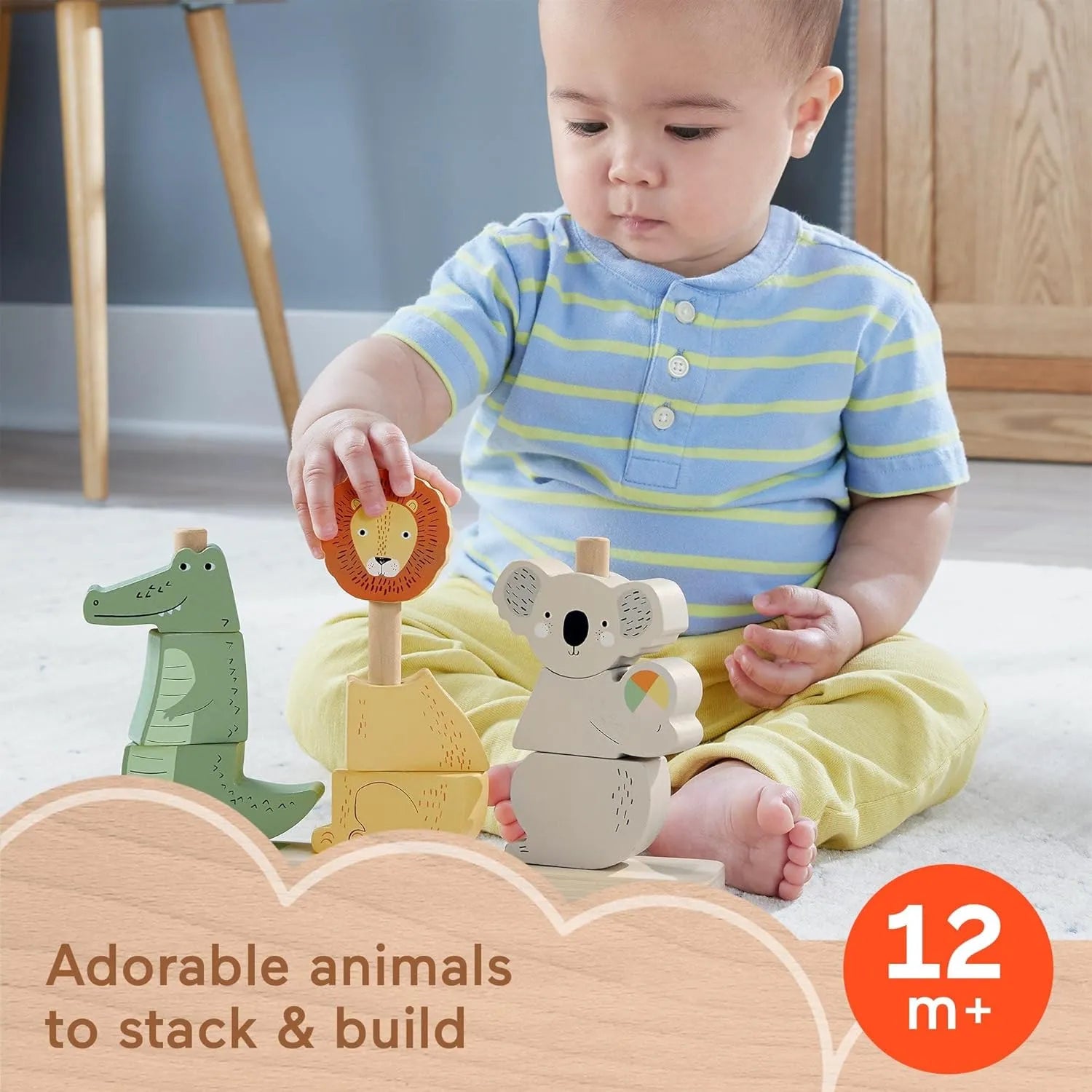 Fisher Price Wooden Stack & Sort Animals