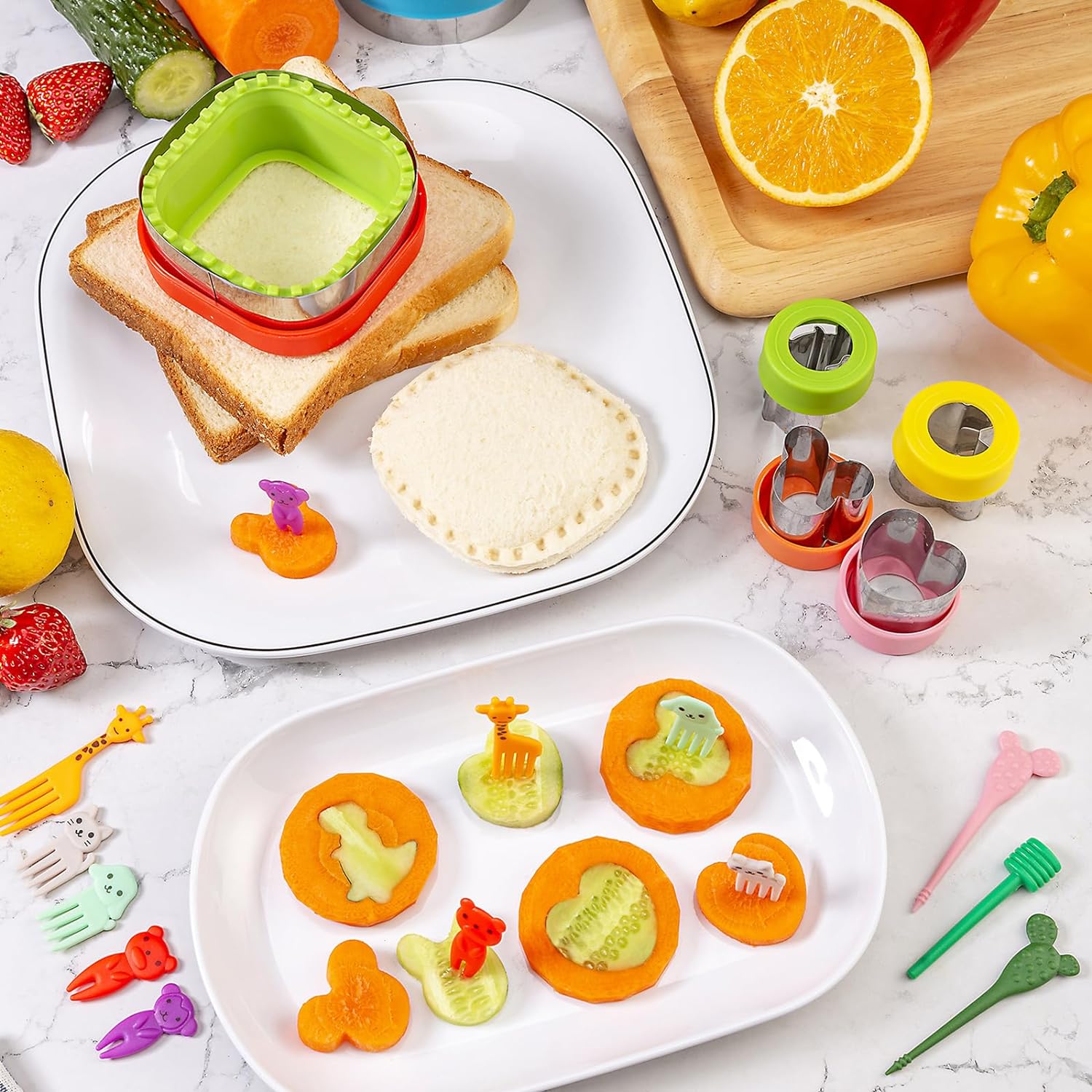 Sandwich Cutter for Kids Lunch, Large, 22pcs