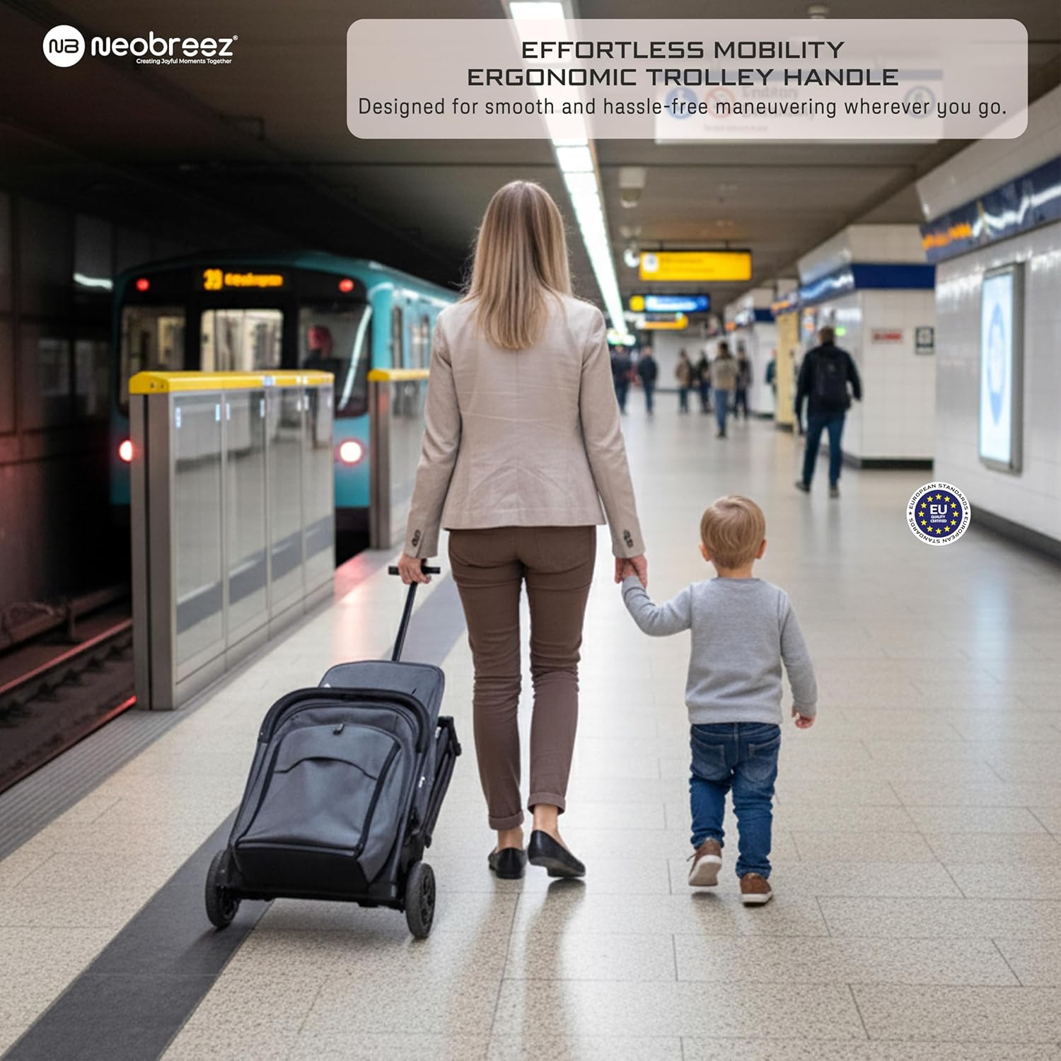 Neobreez Penta Ultra Lightweight Cabin Size Travel Stroller With Cup Holder