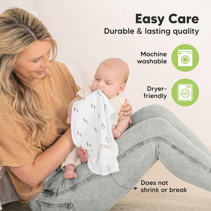 Keababies Softe طقم فوط تجشؤ للرضع من قماش الشاش القطني – 5 قطع (الشمال الأوروبي)