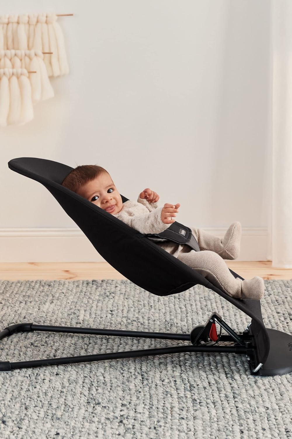 BabyBjorn Bouncer Balance Soft, Cotton, Black/Dark Gray