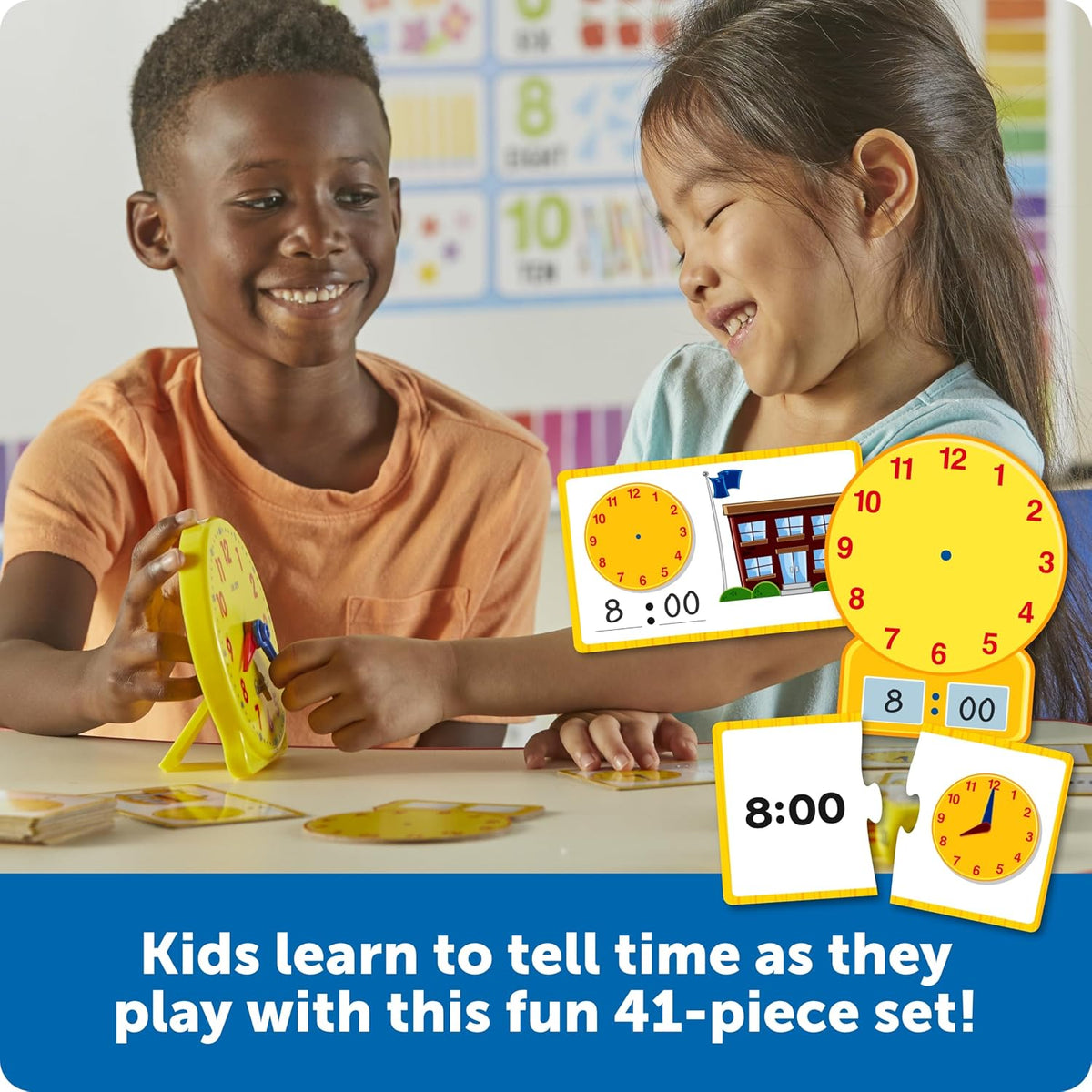 Learning Resources - Time Activity Set Teaching Clock for Kids