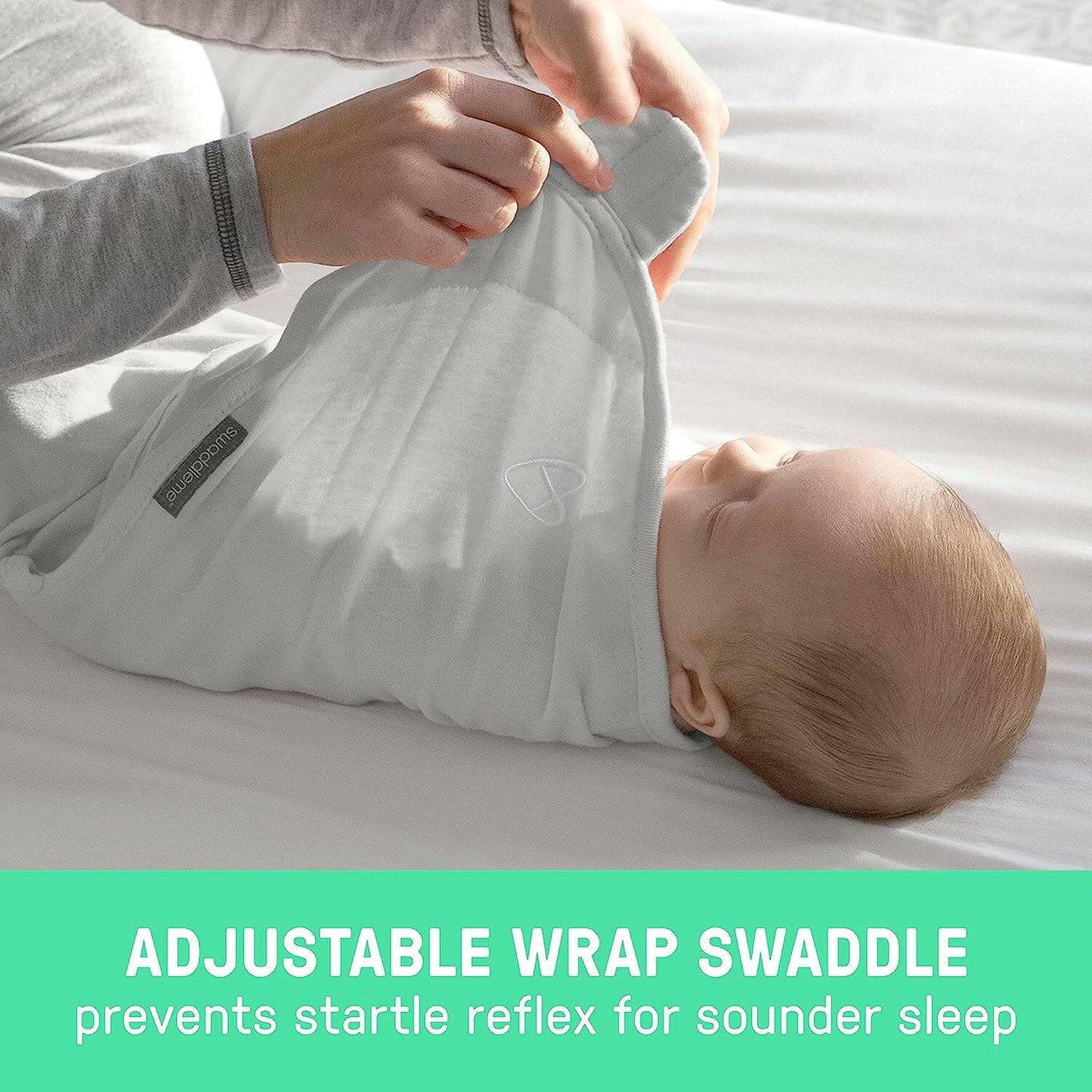 SwaddleMe Original Swaddle – Size Small/Medium, 0-3 Months, 3-Pack (Floating Geos)