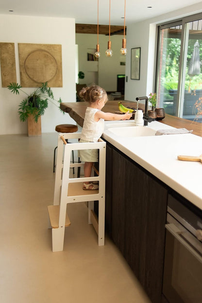 Childhome Learning Tower (White Natural)