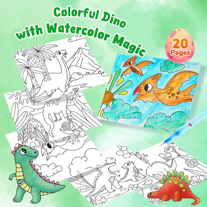 JoyCat Paint with Water Coloring Book for Toddlers – Dinosaurs