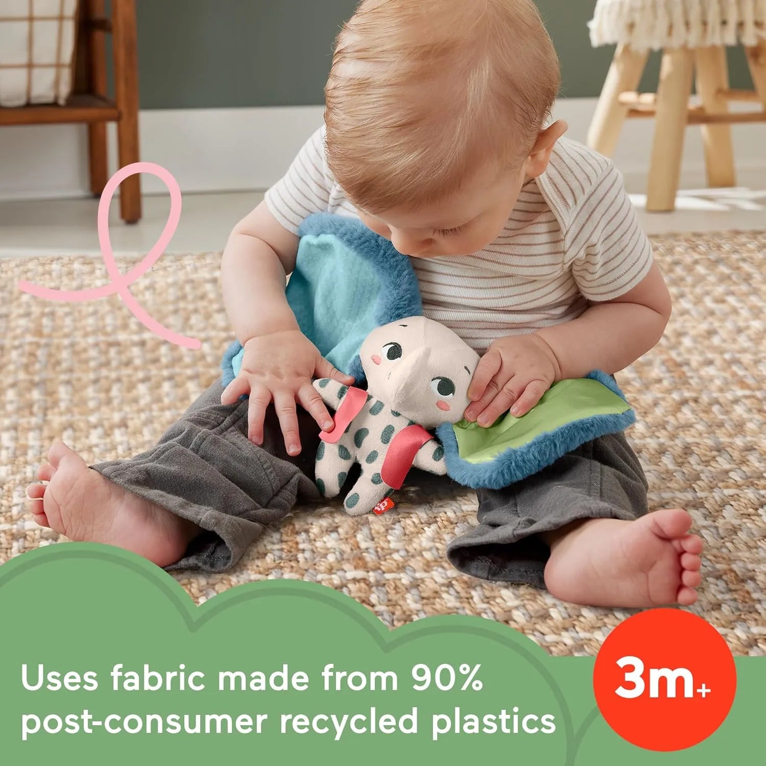 Fisher Price Baby Sensory Toy Planet Friends All Ears Lovey