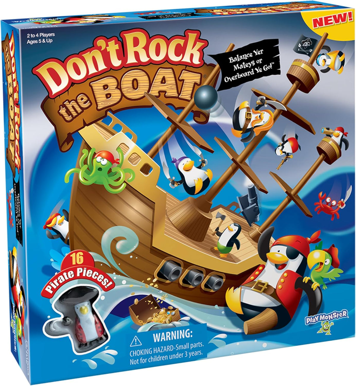 Play Monster - Don't Rock the Boat Pirate Ship Balancing Board Game