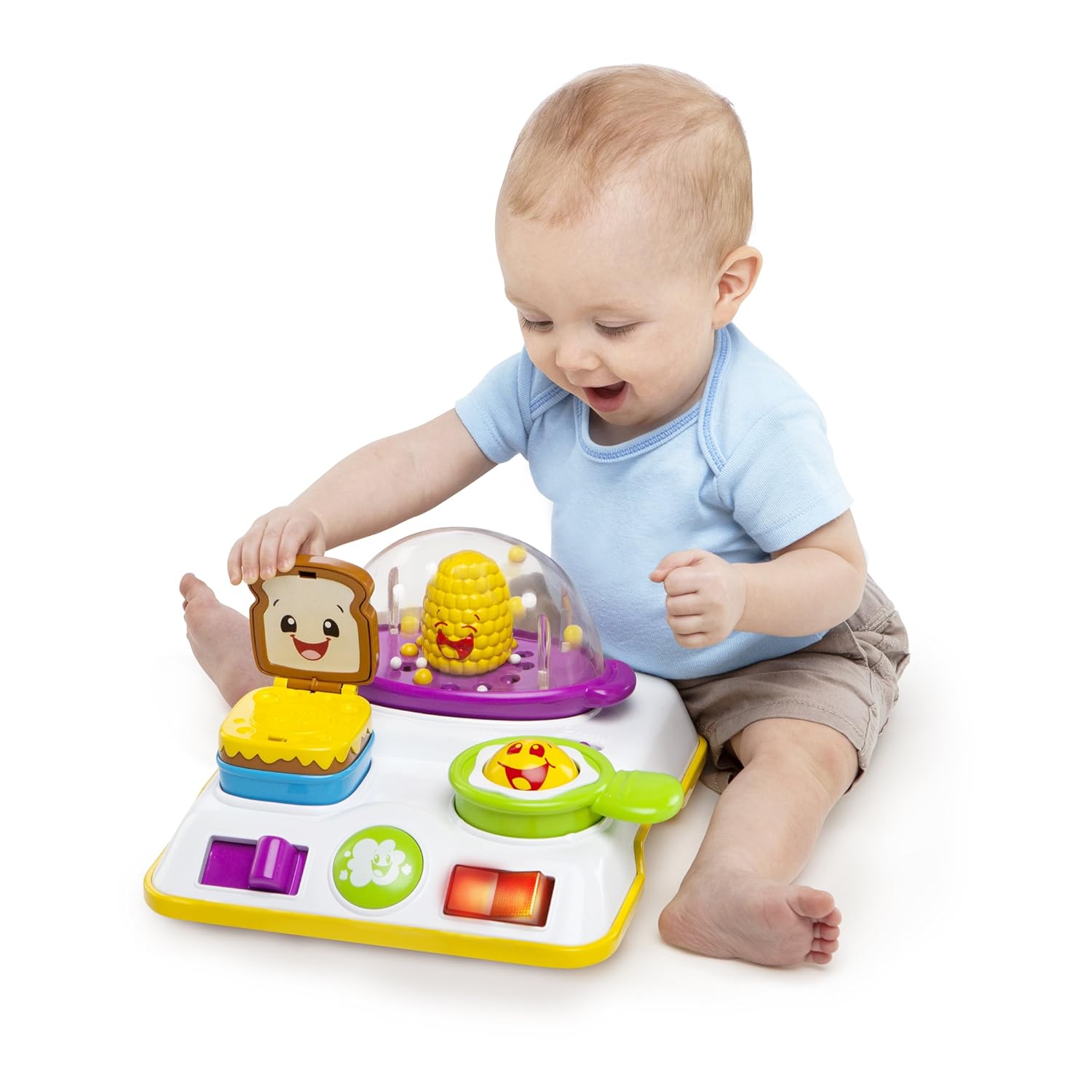 Bright Starts Giggling Gourmet 4-in-1 Shop ‘n Cook Walker Shopping Cart Push Toy