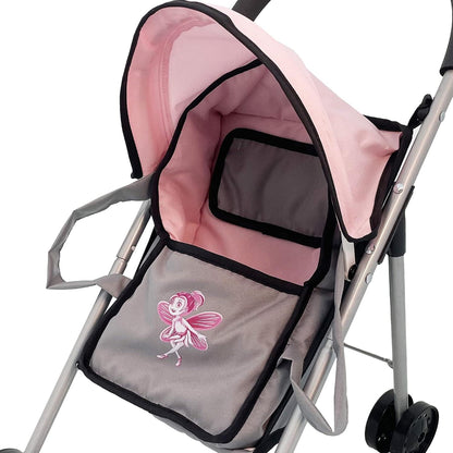 Dimian Bambolina Doll Buggy Set with 29cm Soft Doll & Carrier Cot