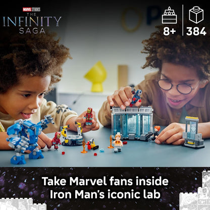 LEGO Marvel Iron Man’s Laboratory: Hall of Armor – 384 Pcs